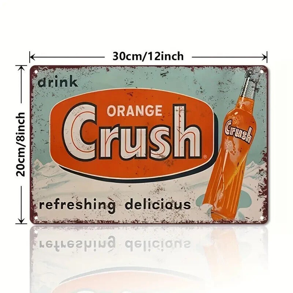 Orange Crush Novelty Metal Sign 12 x 8 Wall Art Home & Garden:Home Décor:Plaques & Signs Style Your Walls